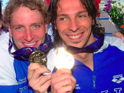 Massimiliano Rosolino ed Emiliano Brembilla