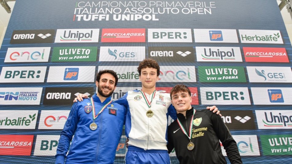 podio trampolino 3mt maschile