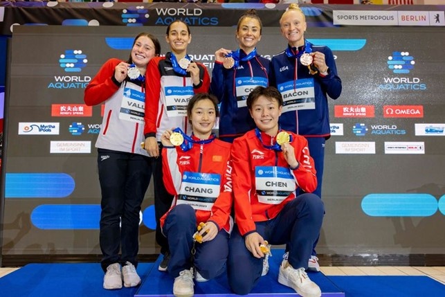 podio trampolino sincro 3mt donne podio trampolino sincro 3mt donne