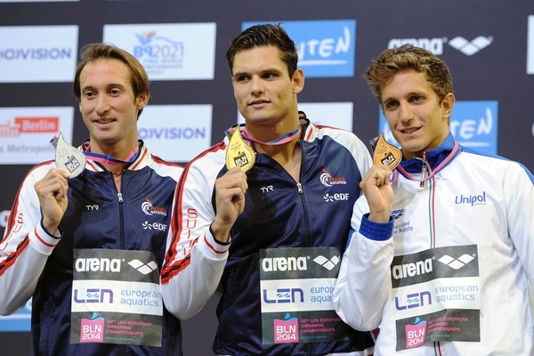 100SL_GILOT_MANAUDOU_LEONARDI_32nd LEN European Championships