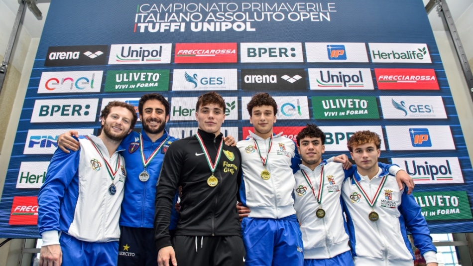 podio trampolino 3mt sincro maschile