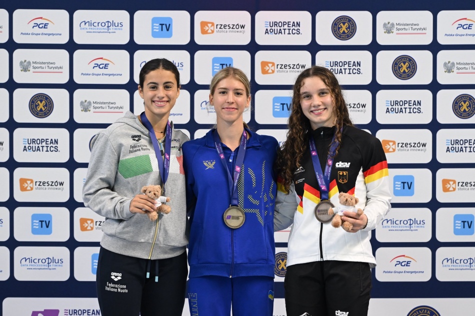podio trampolino 1mt femminile podio trampolino 1mt femminile