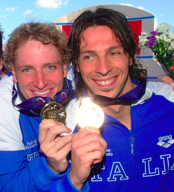 Massimiliano Rosolino ed Emiliano Brembilla